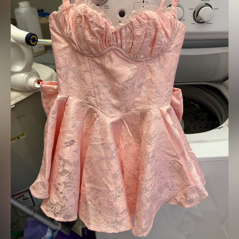 Pink bow dress